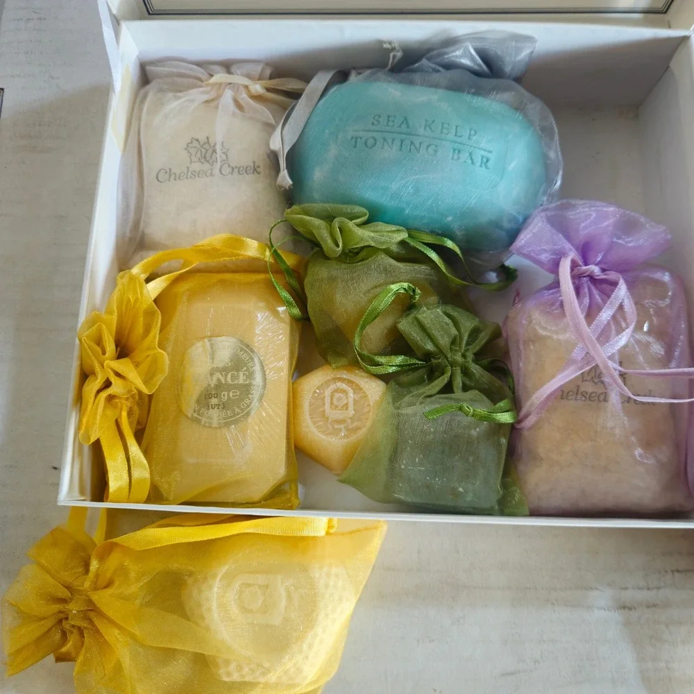 Mixed Bath Gift Set 9 Pc Soap Bath Salts Sea Kelp Toning Bar RANCE 100g NEW